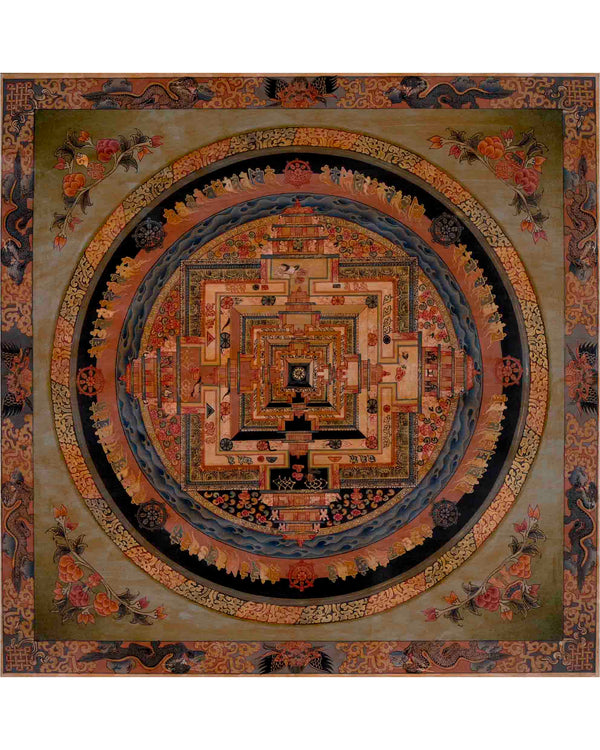 Handpainted Kalachakra Mandala