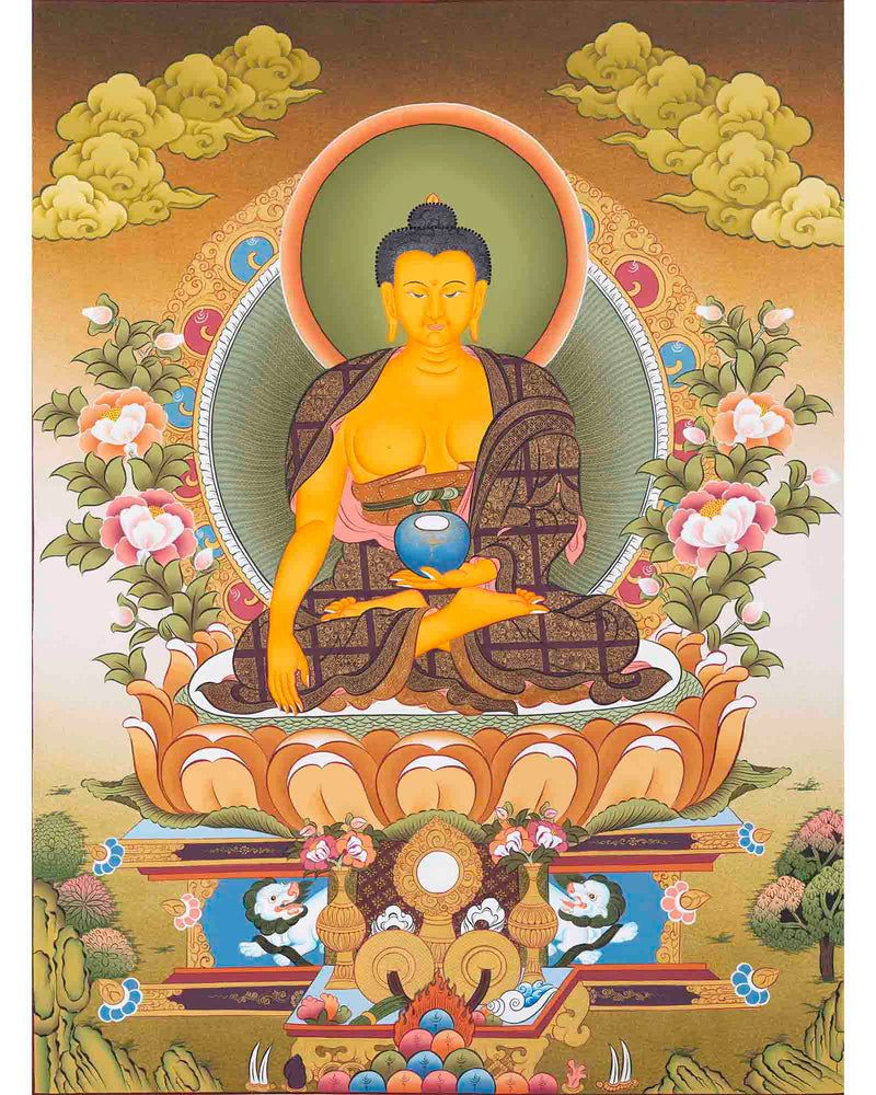 Handpainted Shakyamuni Buddha