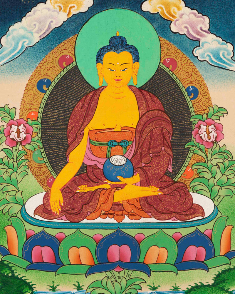 Handpainted Shakyamuni Thangka