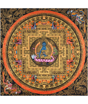 Healing Buddha Mandala Thangka