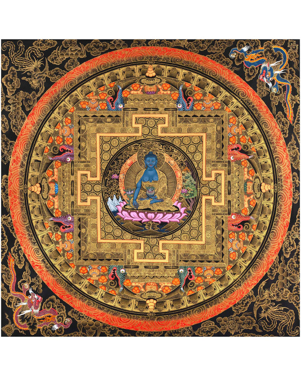 Healing Buddha Mandala Thangka