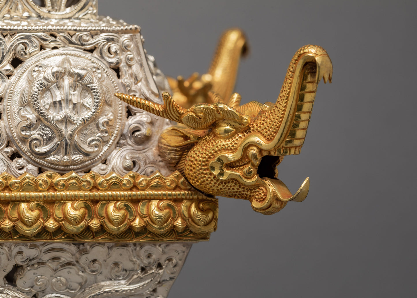 Decorative Incense Burner | Golden Tibetan Ritual Burner