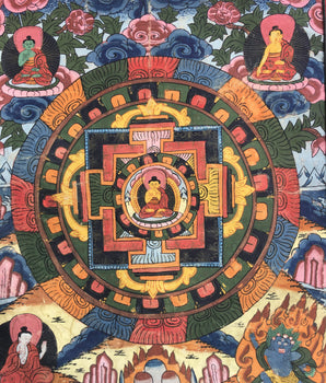 Buddha Mandala | Tibetan Traditional Thangka | Wall Hanging Decors