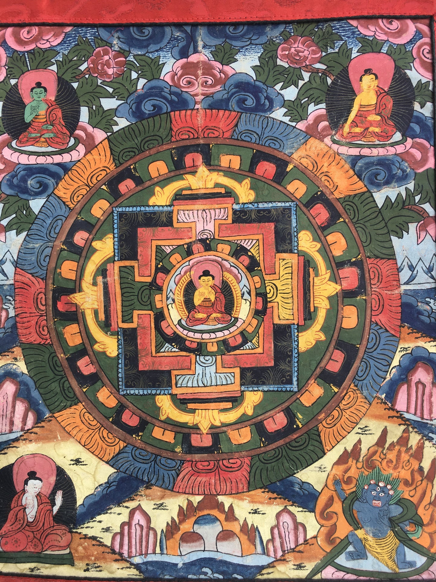 Buddha Mandala | Tibetan Traditional Thangka | Wall Hanging Decors