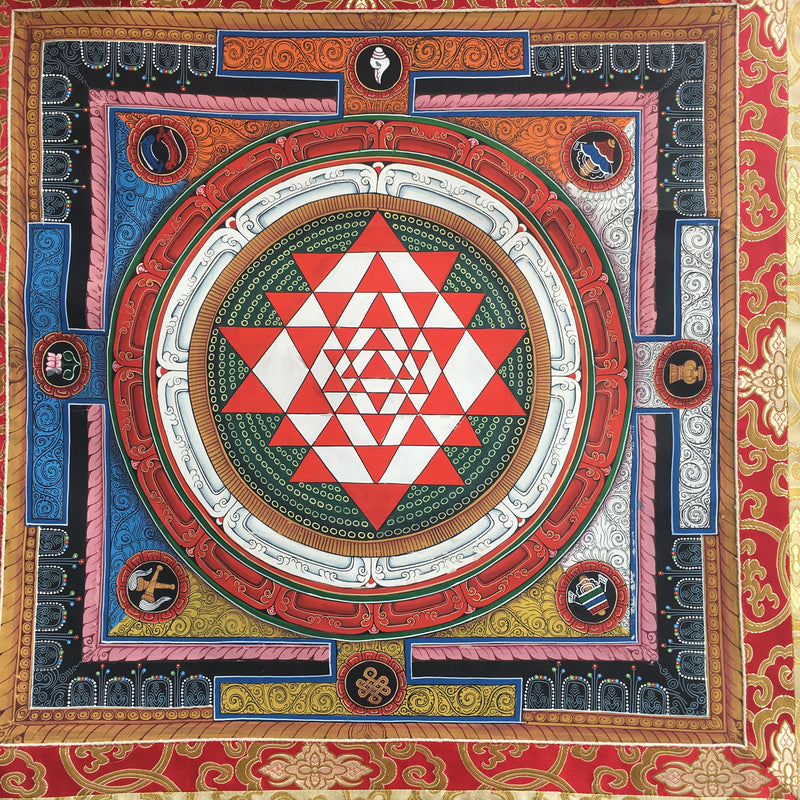 Shri Yantra Mandala Thangka | Tibetan Buddhist Art