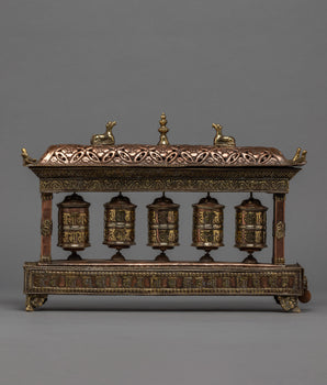 5 in 1 Prayer Wheel with Incense Burner 