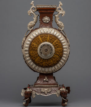 Tibetan Flower Vase | Silver Plated Vase