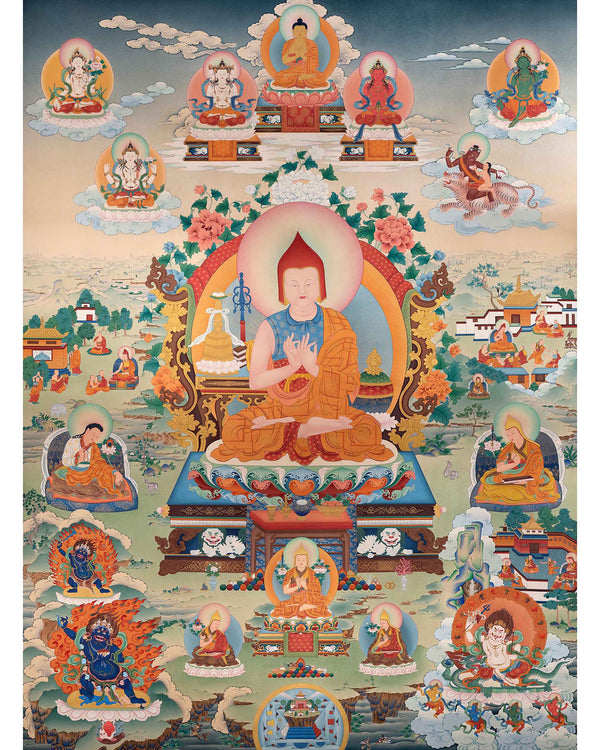 Kadampa Master With Others | High Quality Digital Print