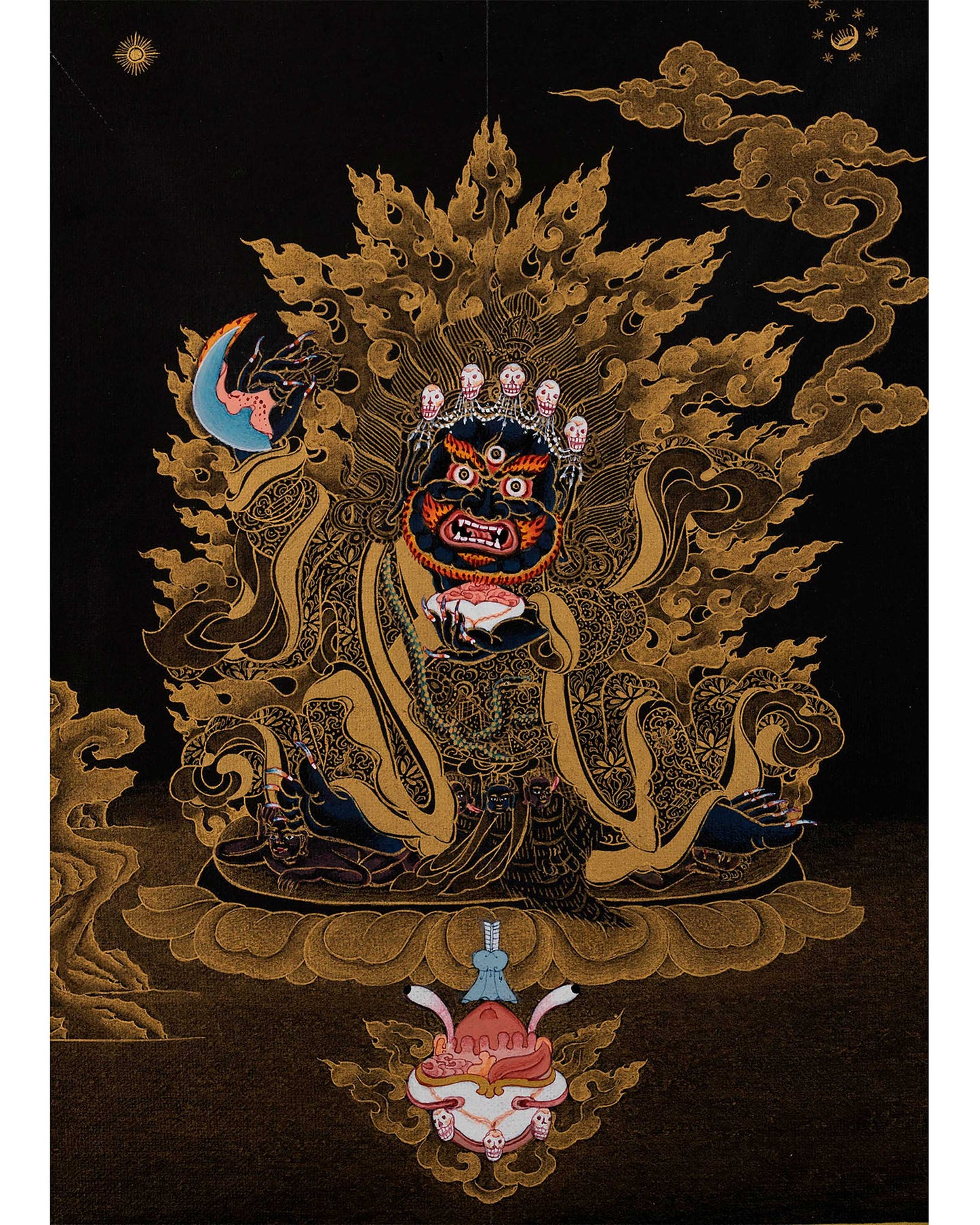 Kagyu Mahakala Bernagchen | Tibetan Thangka