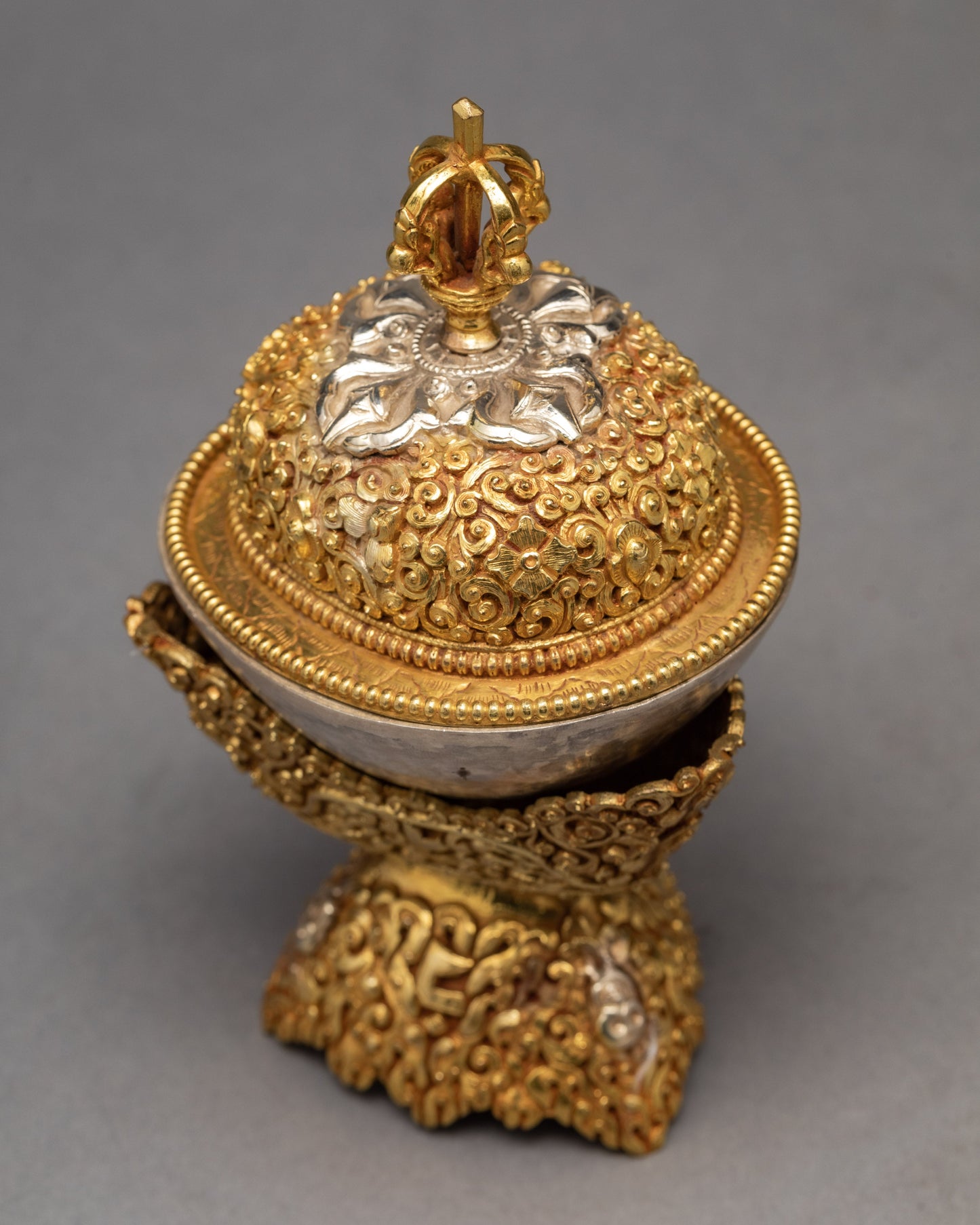 Gold Plated Kapala Set | Buddhist Ritual Items