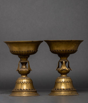 Standing Oil Lamp Set 