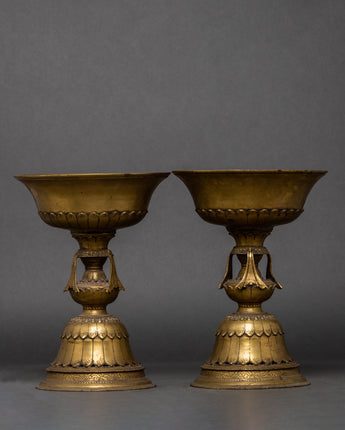 Standing Oil Lamp Set 