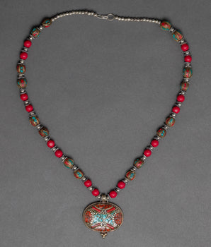 Tibetan Charm Necklace | Buddhist Locket