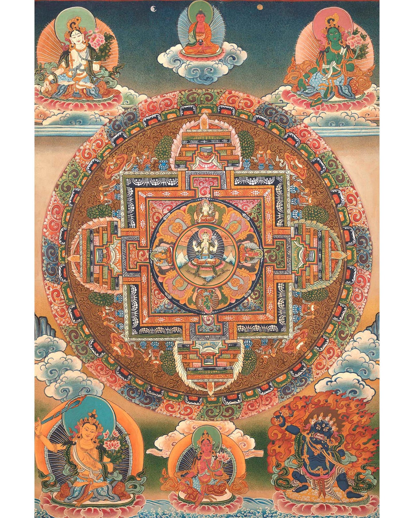 Lokeshvara Chenrezig Mandala Thangka