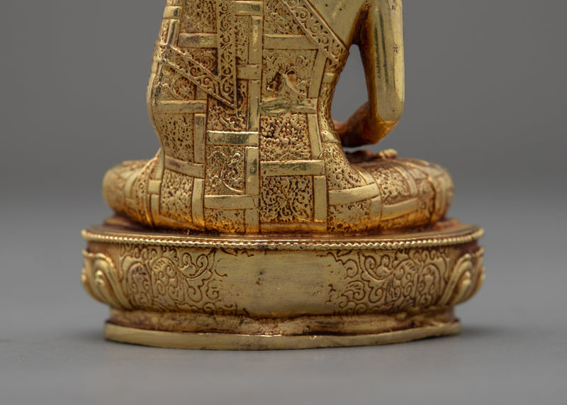 Gold Amitabha Buddha Statue | Traditional Buddhist Sculpture