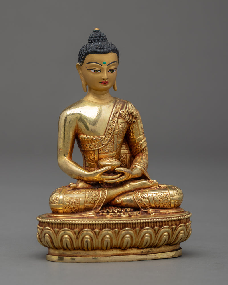 Gold Amitabha Buddha Statue | Traditional Buddhist Sculpture