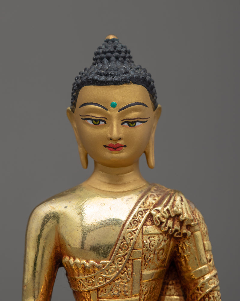 Gold Amitabha Buddha Statue | Traditional Buddhist Sculpture