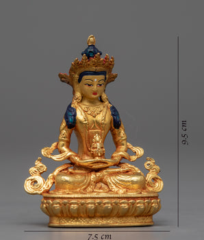 Amitayus Statue Gilded in Gold | Lord of Boundless Life, Amitayus Buddha