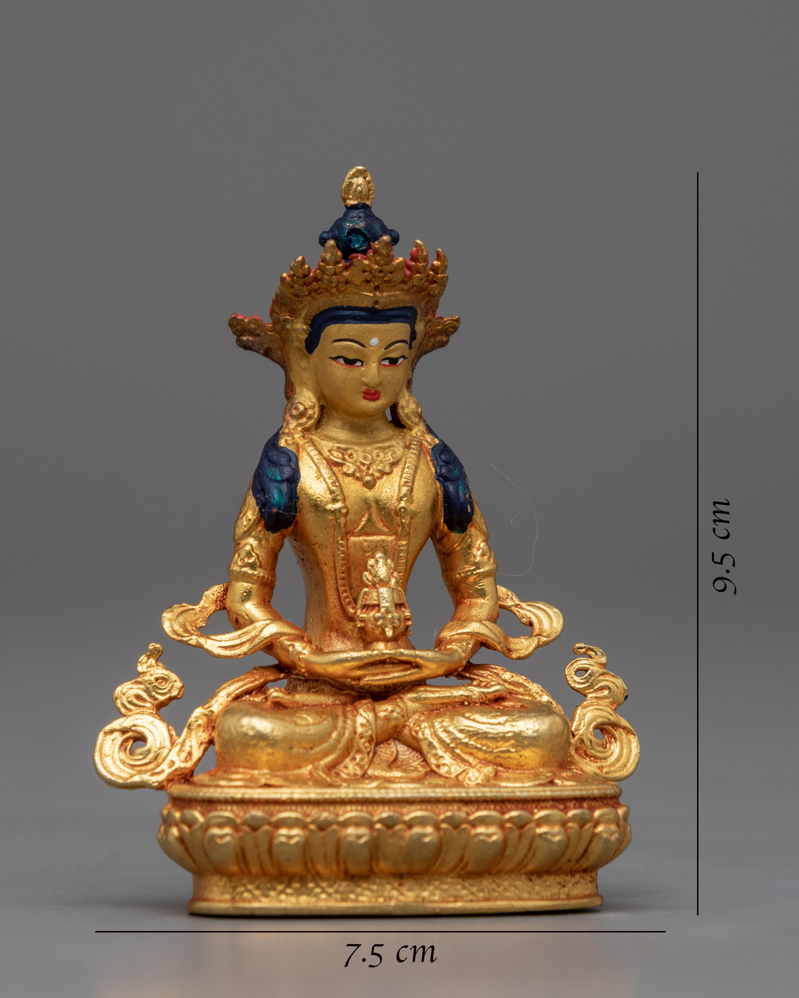 Amitayus Statue Gilded in Gold | Lord of Boundless Life, Amitayus Buddha