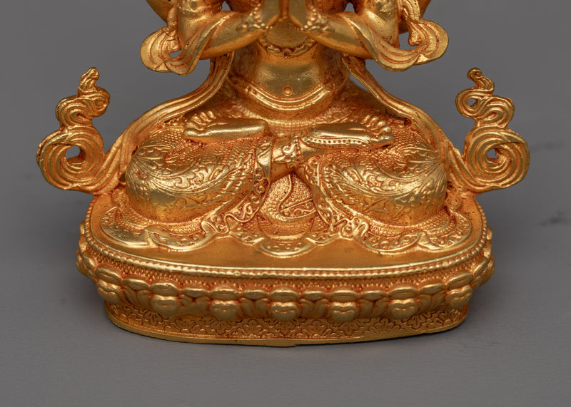 Miniature Chenrezig Sculpture | Buddhist Compassionate Bodhisattva