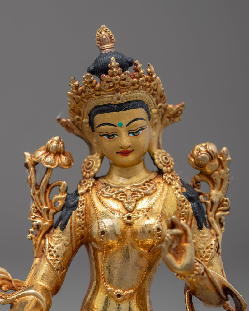 Green Tara Mini Statue | Home Decor Statue