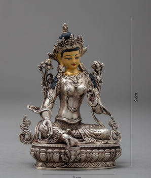 Miniature Green Tara Statue | Tibetan Buddhist Art