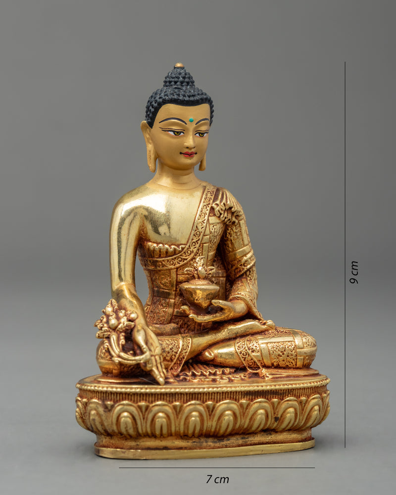 3.5" Mini Buddha Statue | Medicine Buddha Statue for Zen Space