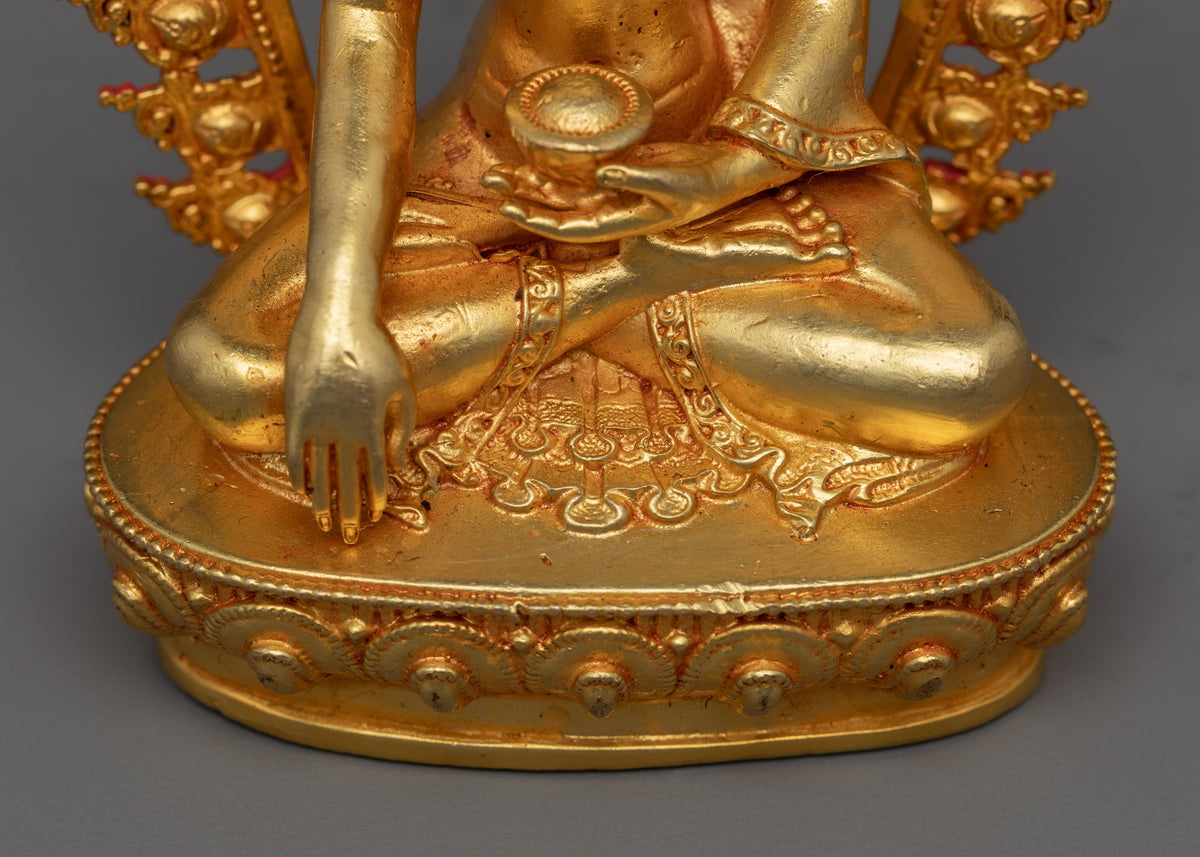 Lotus Buddha Statue | Shakyamuni Buddha Traditional Artwork