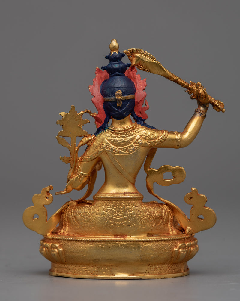 Mini Manjushri Sculpture | Bodhisattva Wisdom Deity