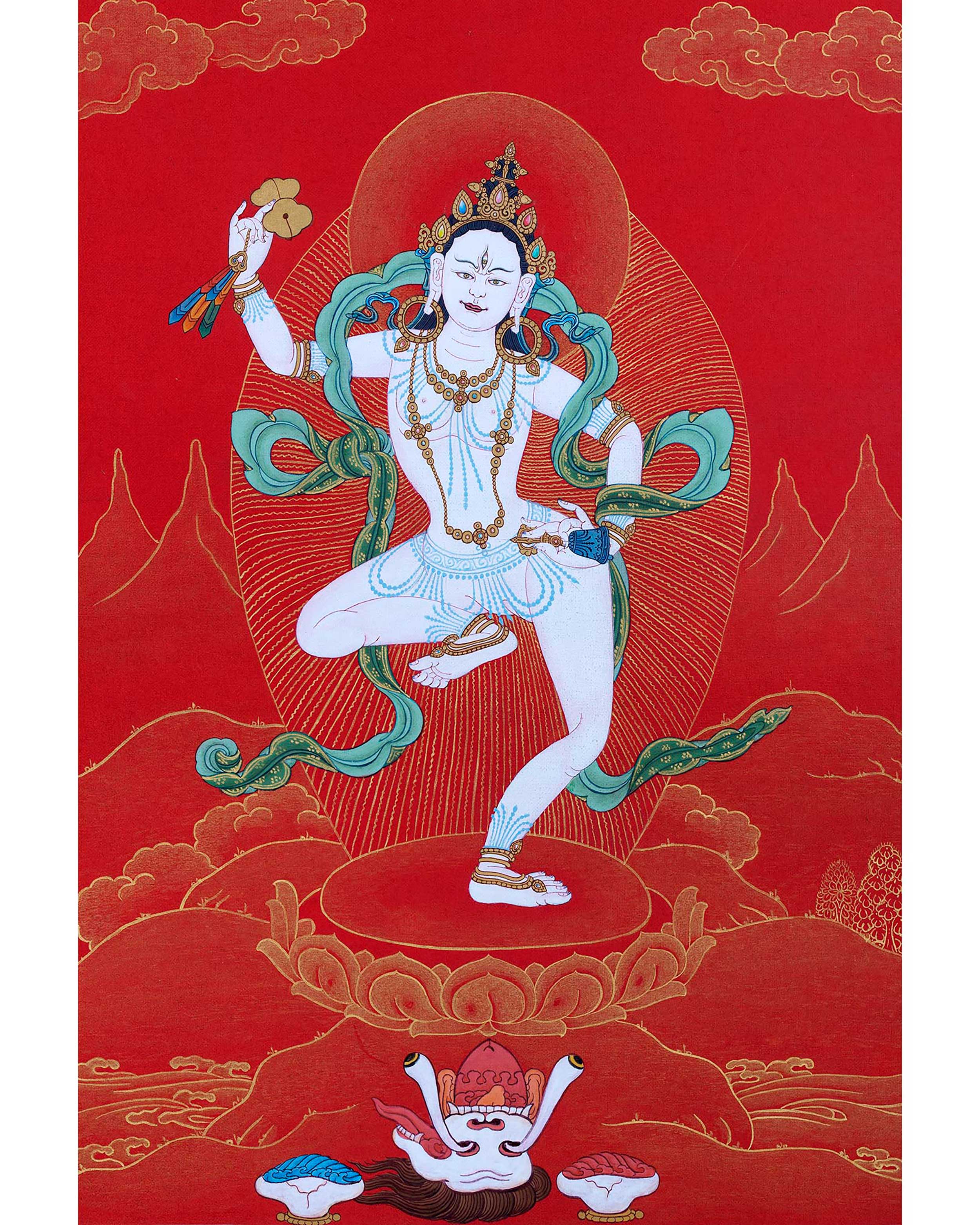 Dakini Machig Labdron | Founder Of Chod | The Great Mother Thangka