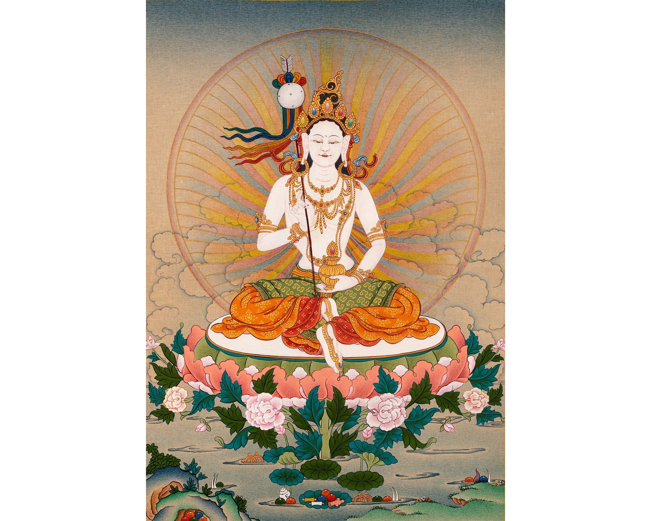 Dakini Mandarava | Guru Padmasambhava Consort | Tibetan Thangka Painting