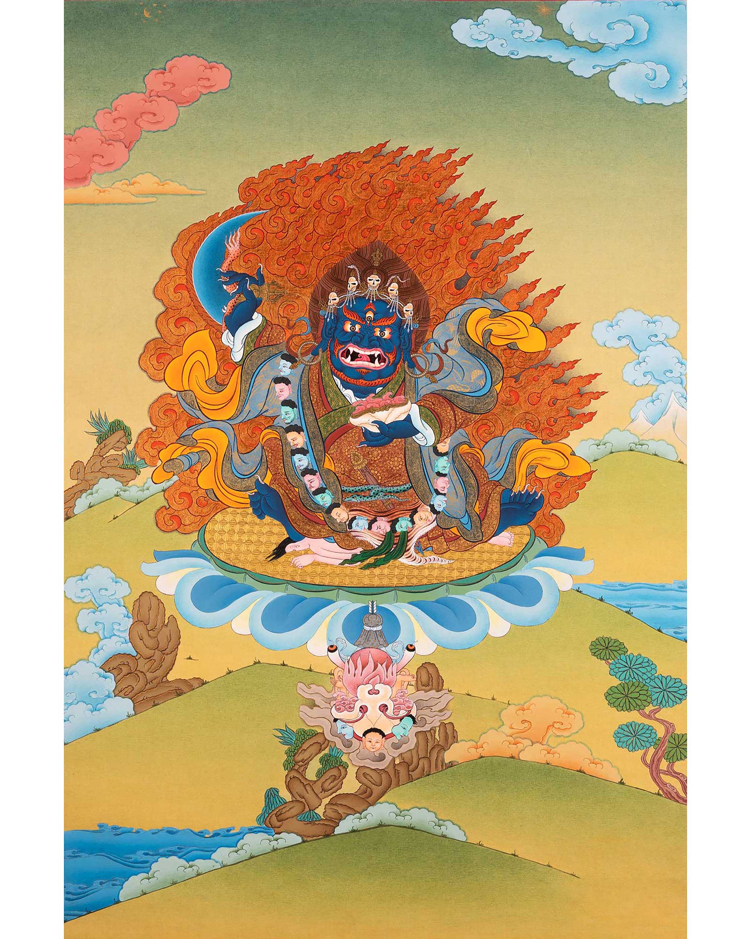 Mahakala Bernagchen Thangka | Traditional Hand-Painted Artwork
