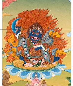 Mahakala Bernagchen Thangka | Traditional Hand-Painted Artwork