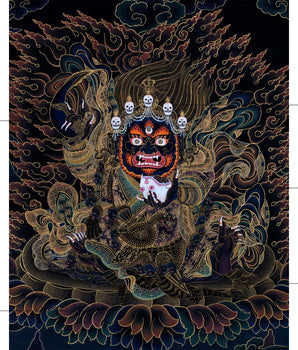 Bernagchen Mahakala Thangka | Traditionally Hand Painted Art