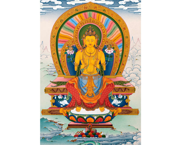 Maitreya Buddha | Traditional Himalayan Art | Exquisite Future Buddha Art