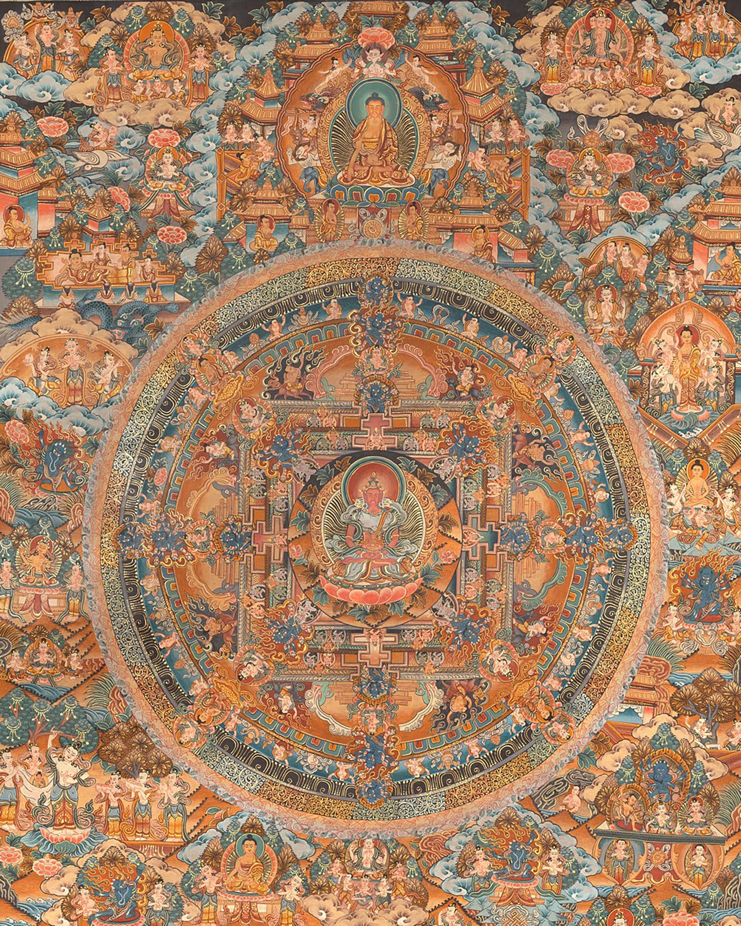 Mandala Print | Digital Thangka Printing | Religious Wall Decoration