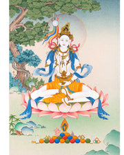 Mandarva Thangka | Long-Life Dakini | Himalayan Buddhist Art