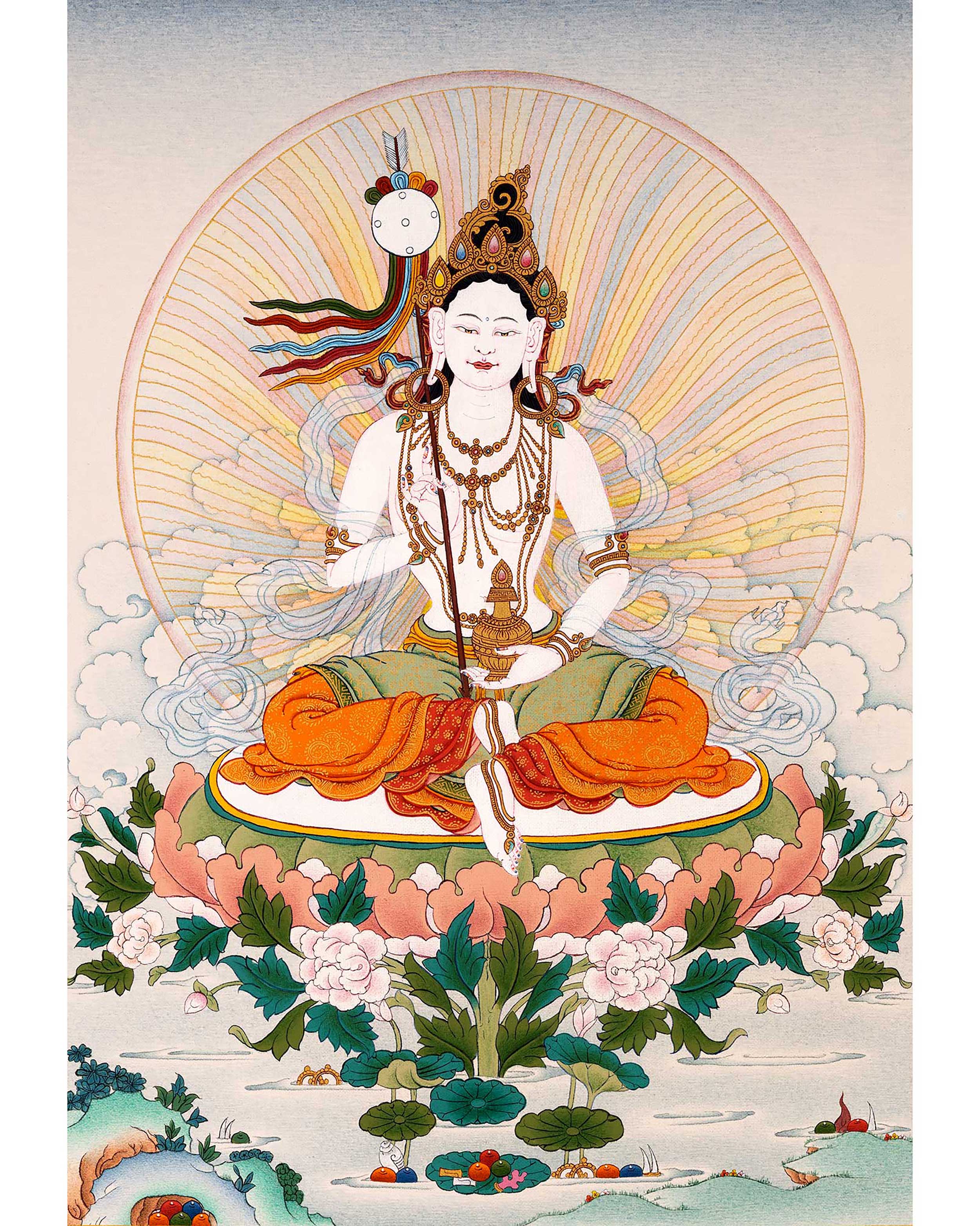 Dakini Mandarva Thangka |  Mother Bodhisattva Himalayan Buddhist Deity