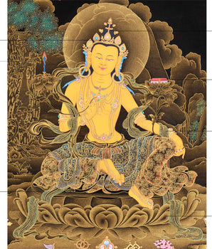 Hand Painted Manjushri Thangka for Home Decor | Traditional Tibetan Art