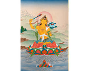 Manjushri, Bodhisattva Manjushree Thangka, Tibetan Buddhist Painting
