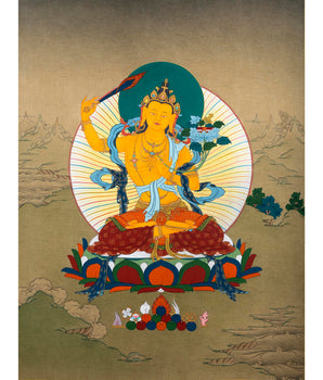 Manjushri Thangka |  Bodhisattva painting | Traditional Thangka