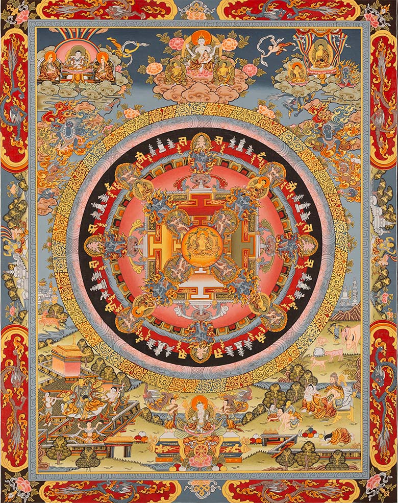 Manjushri Mandala Thangka