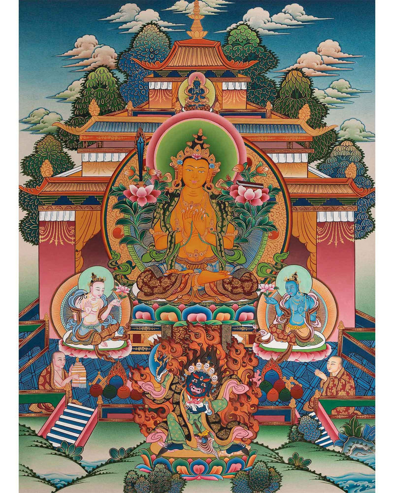 Manjushree With Dharmachakra Mudra