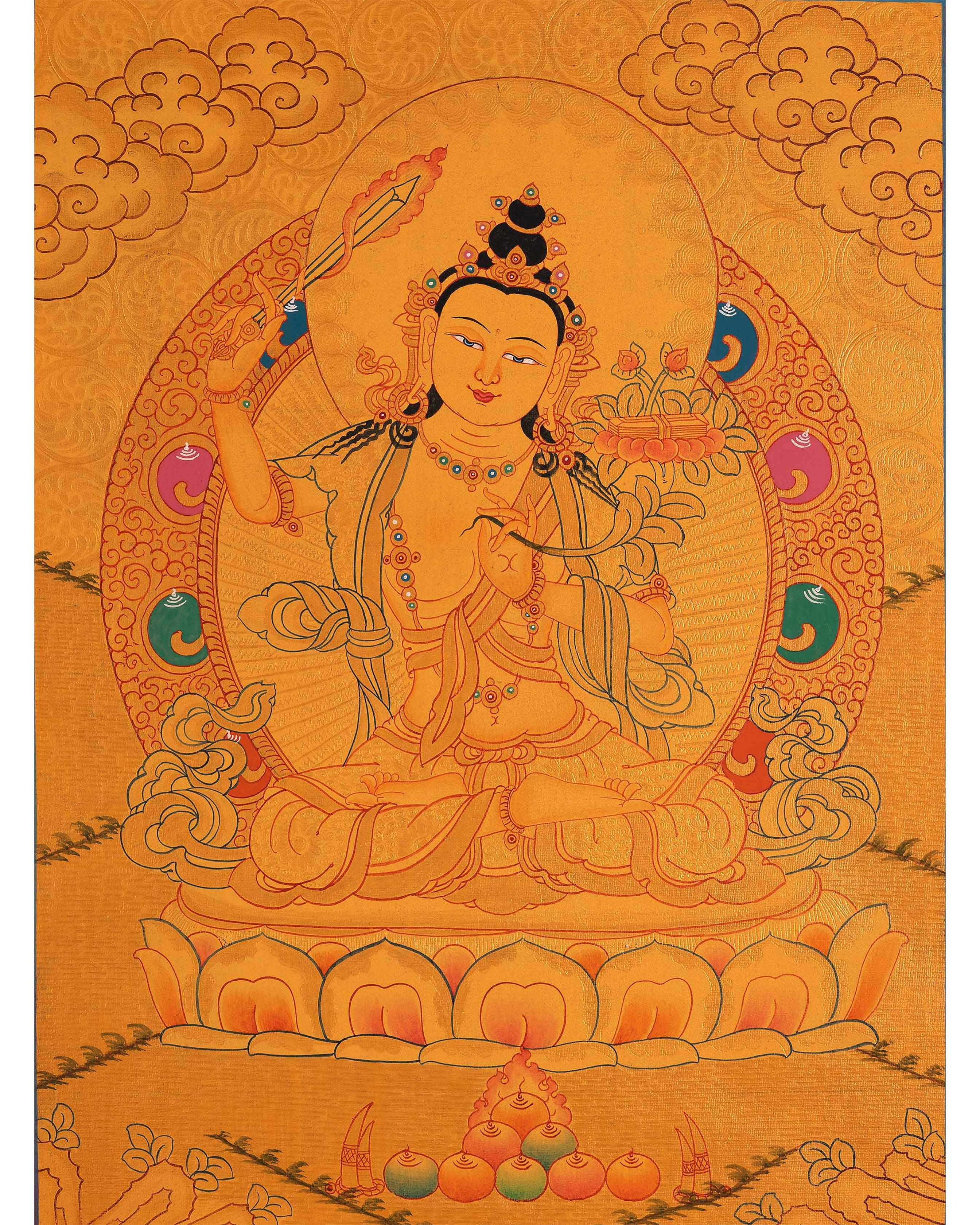 Manjushri Tibetan Thangka