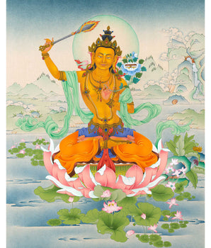 Manjushri Thangka | Hand Painted Buddhist Art