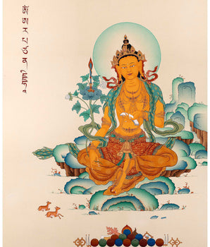 Bodhisattva Manjushri Thangka  | Tibetan Hand Painted Art