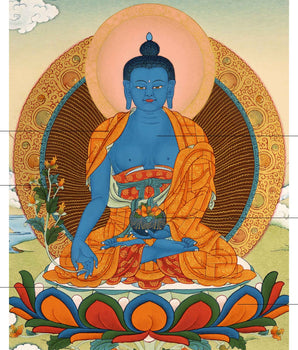 Medicine Buddha Art | Traditional Tibetan Thangka