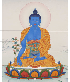 Blue Medicine Buddha Thangka | Bhaisajyaguru Tibetan Art