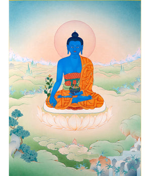 Beautiful Medicine Buddha Thangka | Healer Of All | Buddhist Art