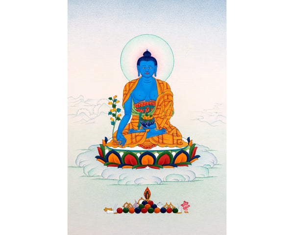 The Medicine Buddha | Tibetan Thangka Painting